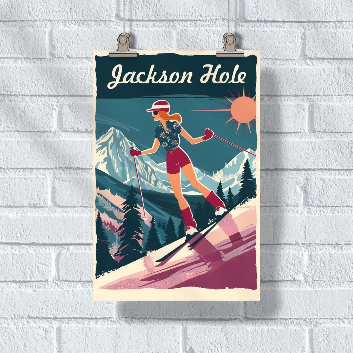 Jackson Hole Ski Queen Poster