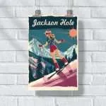 Jackson Hole Ski Queen Poster