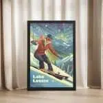 Lake Louise Female Skier Grace Framed Poster