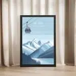 Lake Louise Minimalist Gondola Framed Poster