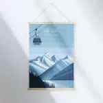 Lake Louise Minimalist Gondola Hanger Poster