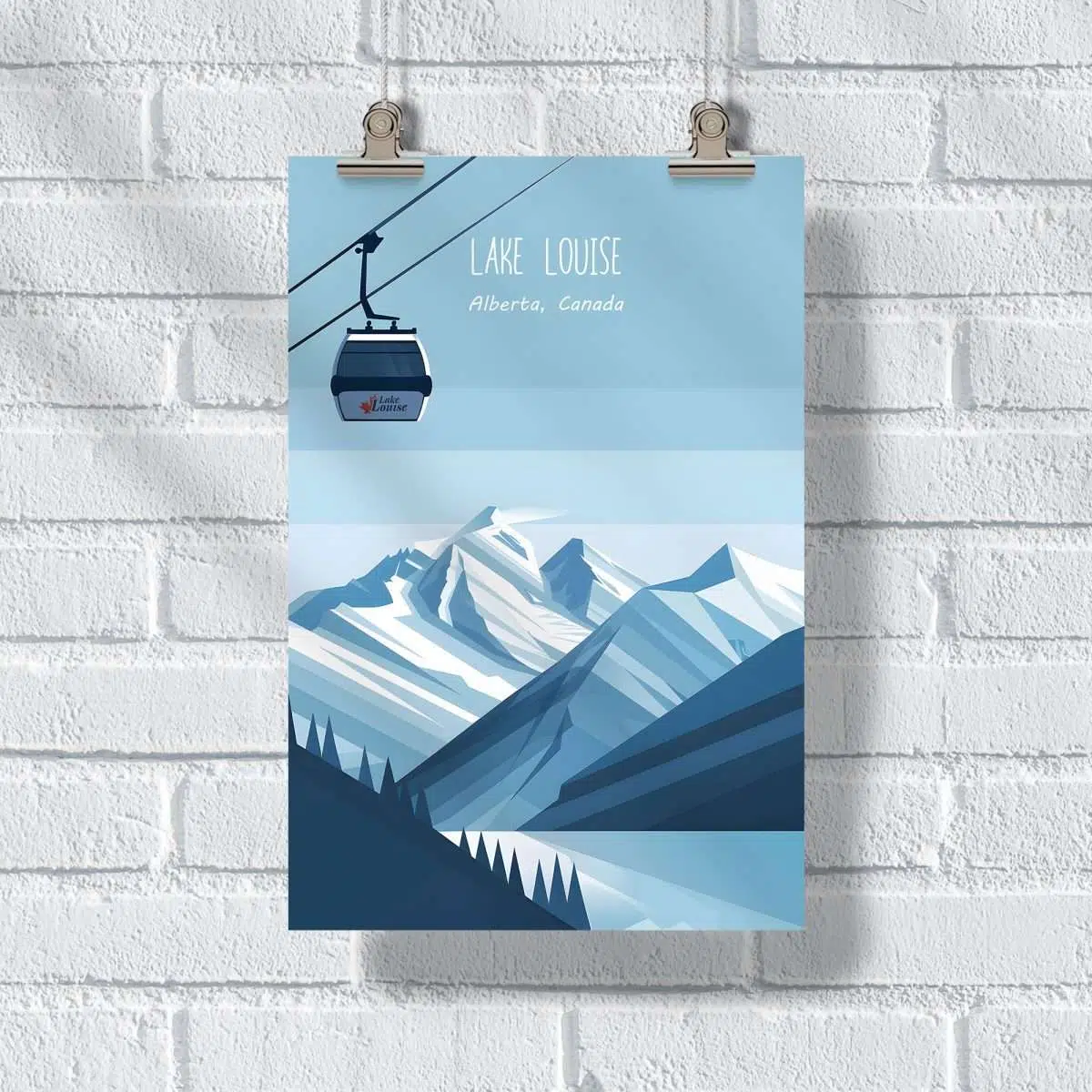 Lake Louise Minimalist Gondola Poster