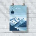 Lake Louise Minimalist Gondola Poster