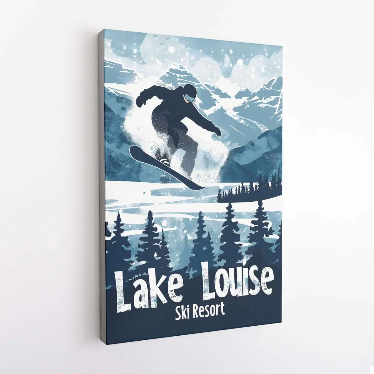 Lake Louise Ski Resort Snowboarding Canvas