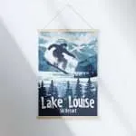 Lake Louise Ski Resort Snowboarding Hanger Poster