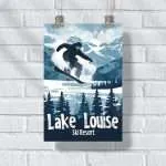 Lake Louise Ski Resort Snowboarding Poster