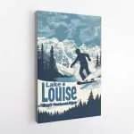 Lake Louise Snowboarding Adventure Canvas