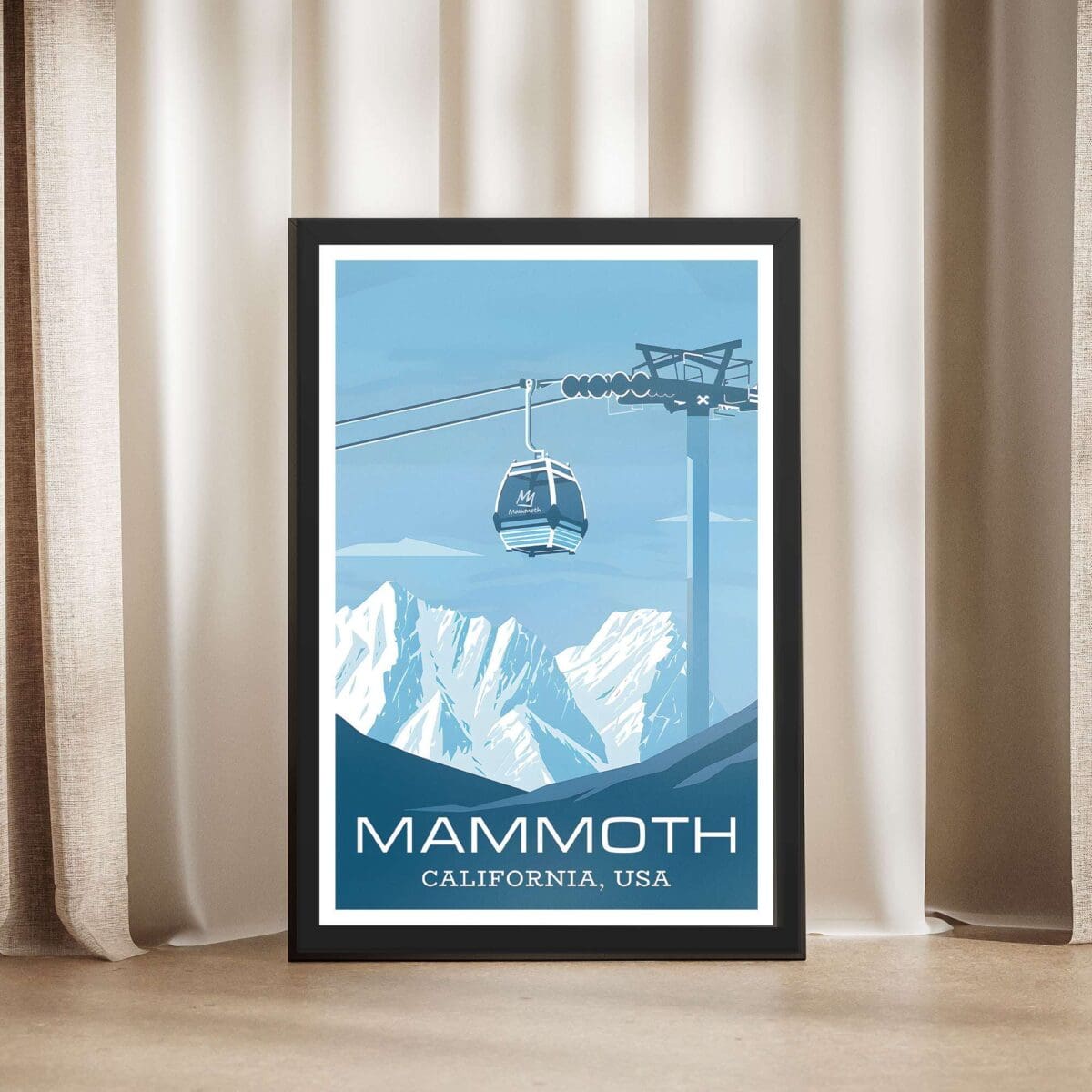 Mammoth Minimalist Gondola Framed Poster