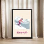 Mammoth Mountain Female Skier Grace Framed Poster