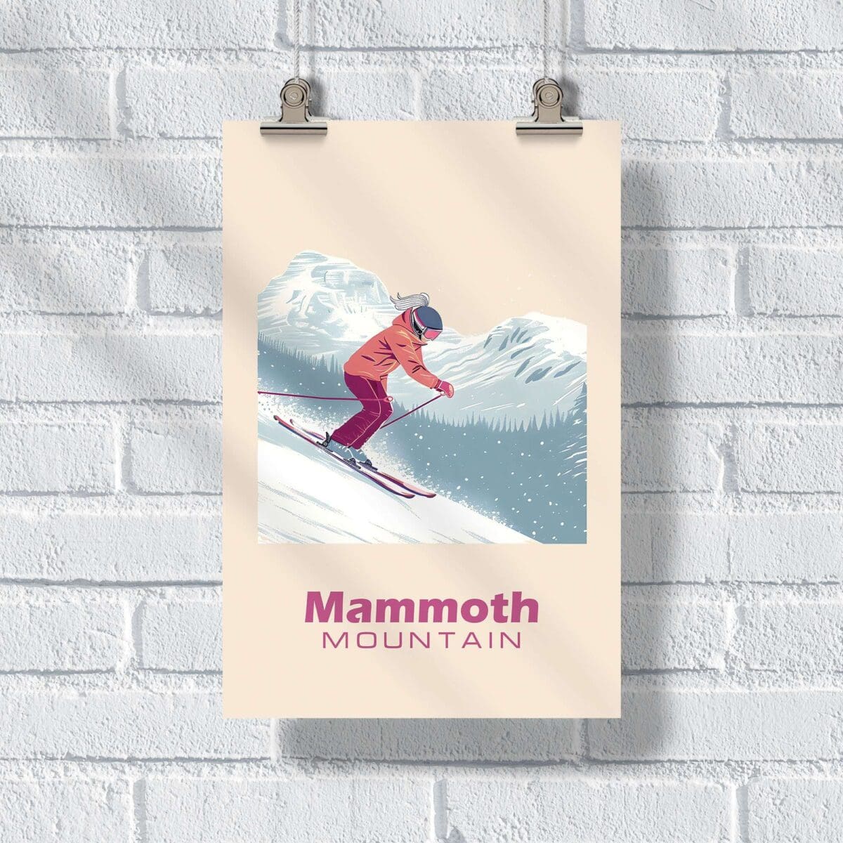 Mammoth Mountain Female Skier Grace Poster