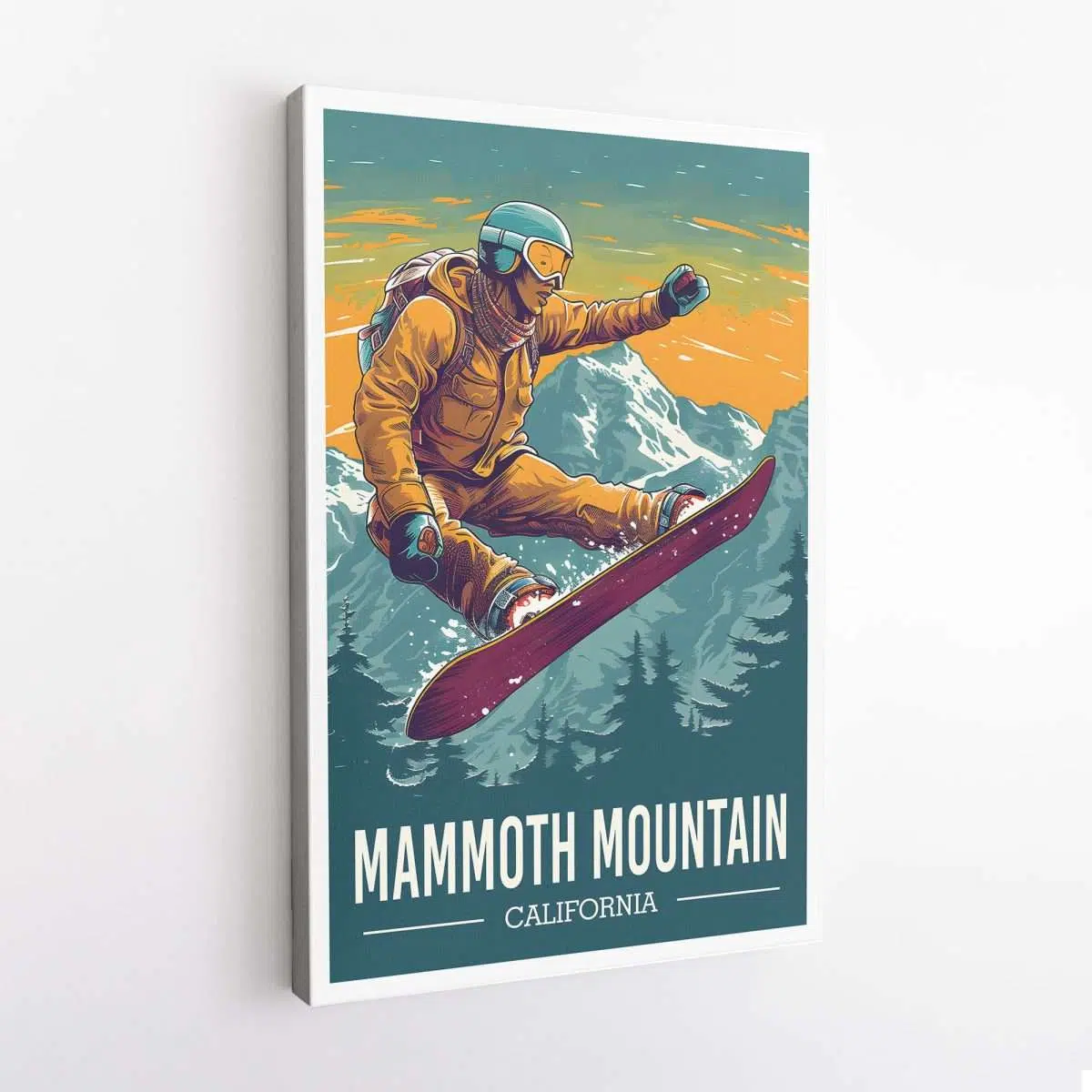 Mammoth Mountain Snowboarding Thrill Canvas