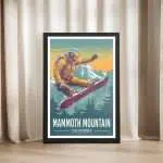 Mammoth Mountain Snowboarding Thrill Framed Poster