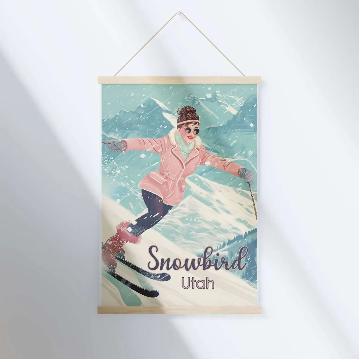 Snowbird Audrey's Alpine Adventure Hanger Poster