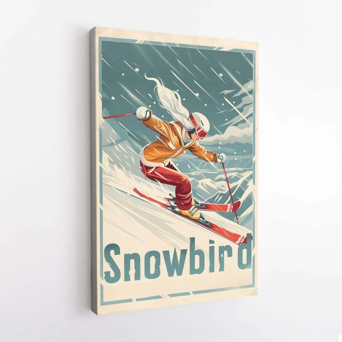 Snowbird Graceful Ski Descent Canvas