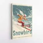 Snowbird Graceful Ski Descent Canvas