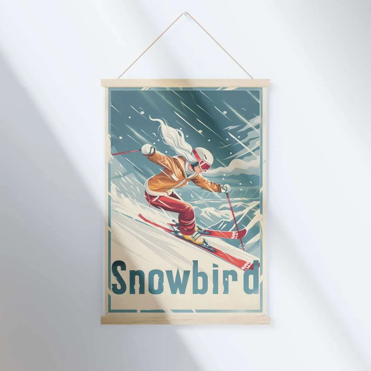 Snowbird Graceful Ski Descent Hanger Poster