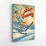 Sun Valley Playful Pin Up Slopes Canvas