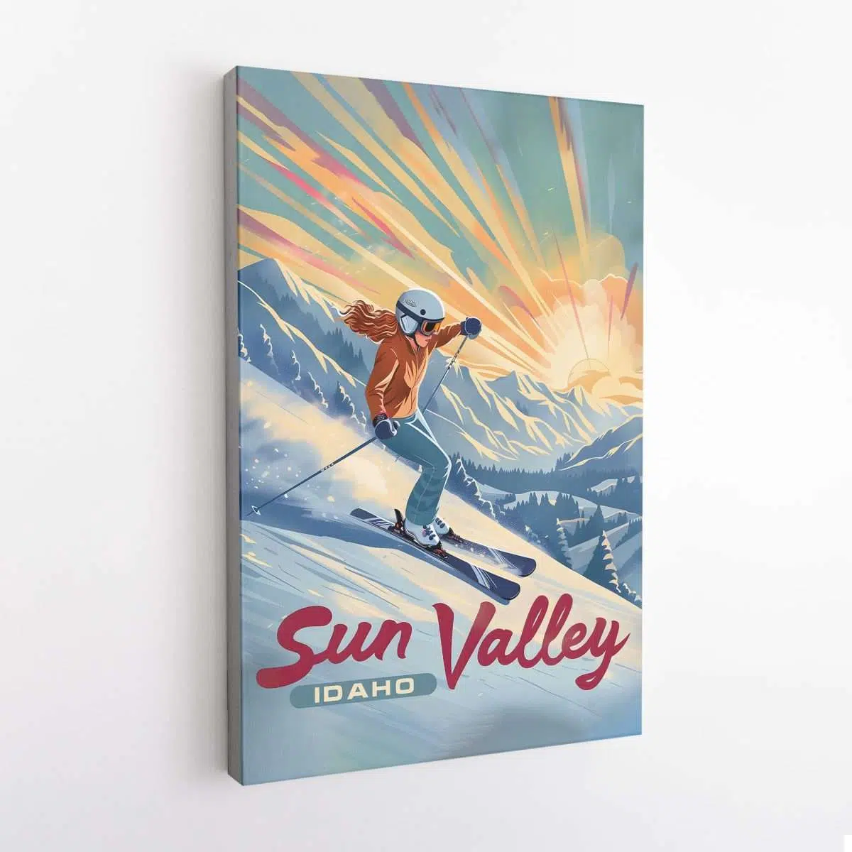 Sun Valley Woman Ski Canvas