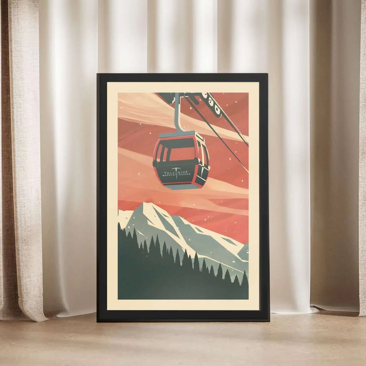 Telluride Ski Lift Framed Poster