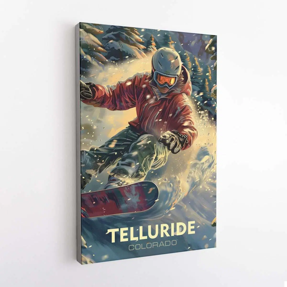 Telluride Snowboarding Canvas