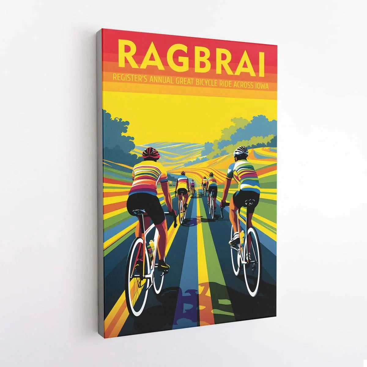 Iowa RAGBRAI Dynamic Cycling Canvas UnitedWorldMemories