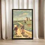 Iowa RAGBRAI Retro Cyclist's Dream Framed Poster UnitedWorldMemories