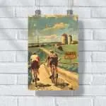 Iowa RAGBRAI Retro Cyclist's Dream Poster UnitedWorldMemories