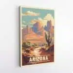 Arizona Desert Vintage Canvas UnitedWorldMemories