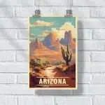 Arizona Desert Vintage Poster UnitedWorldMemories