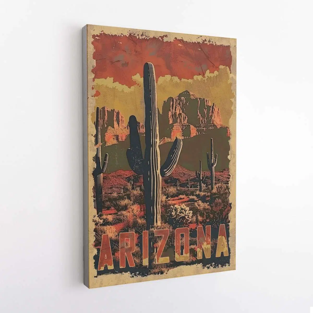 Arizona Retro Wild West Canvas UnitedWorldMemories