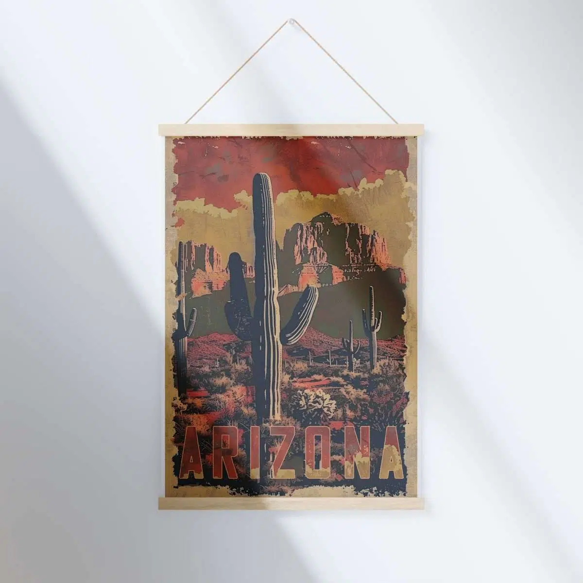 Arizona Retro Wild West Hanger Poster UnitedWorldMemories