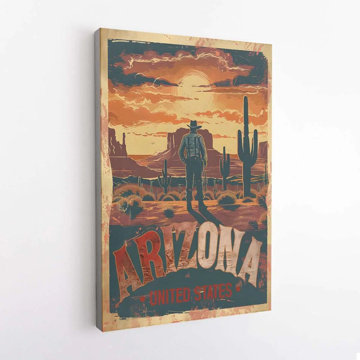 Arizona Vintage Wild West Canvas UnitedWorldMemories