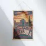 Arizona Vintage Wild West Hanger Poster UnitedWorldMemories