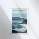 British Columbia Minimalist Pacific Coast Hanger Poster UnitedWorldMemories