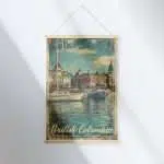 British Columbia Retro Victoria Harbor Hanger Poster UnitedWorldMemories