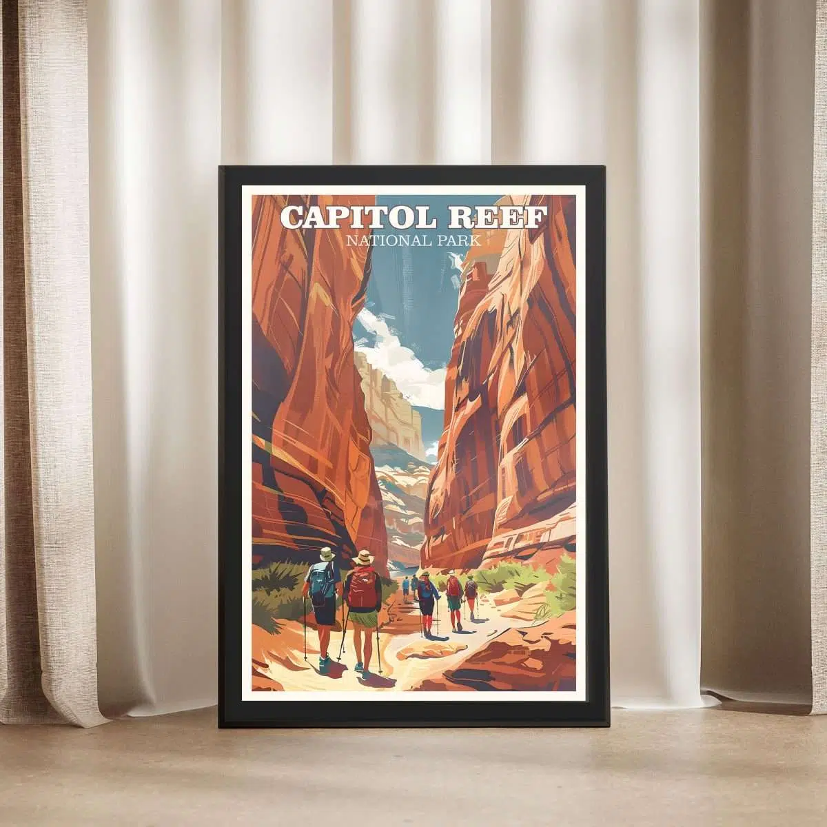 Capitol Reef National Park Adventure Framed Poster UnitedWorldMemories