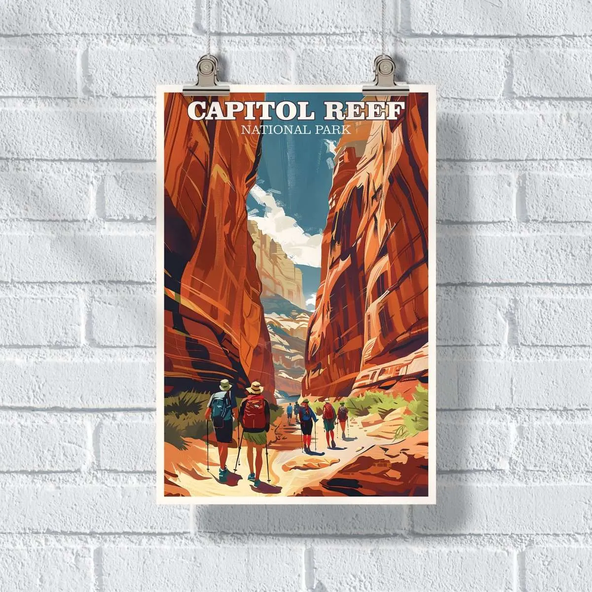 Capitol Reef National Park Adventure Poster UnitedWorldMemories