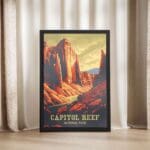 Capitol Reef National Park Striking Rocks Framed Poster UnitedWorldMemories