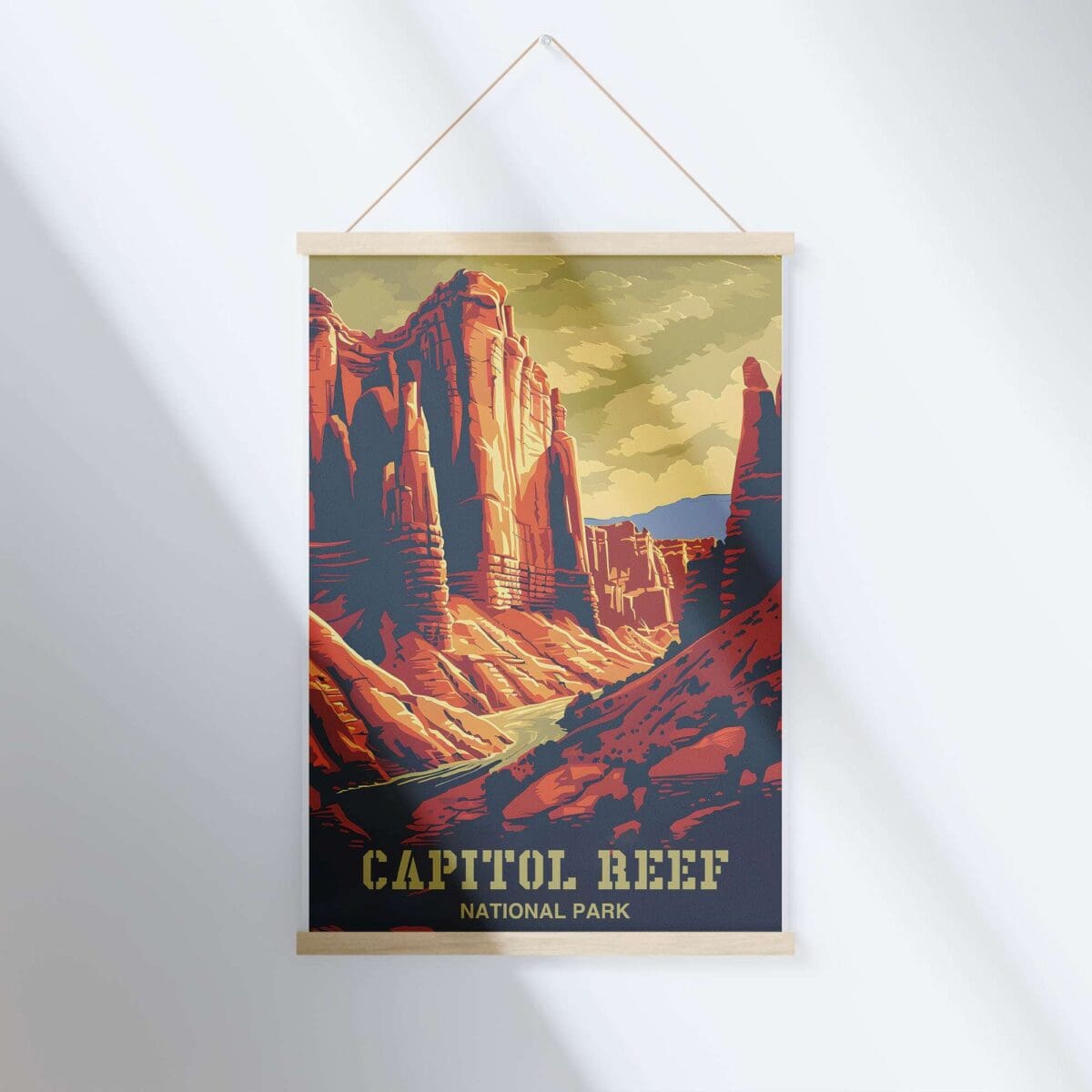 Capitol Reef National Park Striking Rocks Hanger Poster UnitedWorldMemories