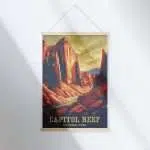 Capitol Reef National Park Striking Rocks Hanger Poster UnitedWorldMemories