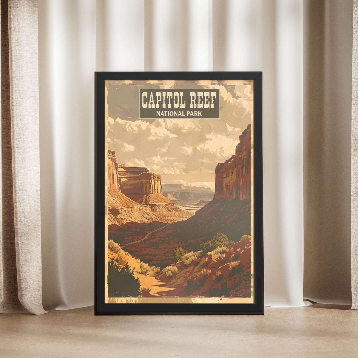 Capitol Reef National Park Timeless Beauty Framed Poster UnitedWorldMemories