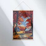 Connecticut Autumn Tapestry Hanger Poster UnitedWorldMemories