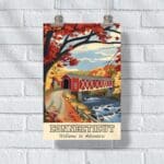 Connecticut Covered Bridge Poster UnitedWorldMemories