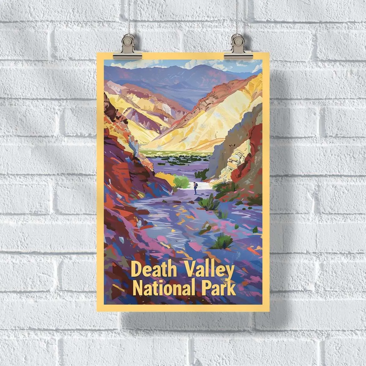 Death Valley National Park Artist's Palette Adventure Poster UnitedWorldMemories