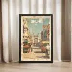 Delhi Vintage Old Delhi Framed Poster UnitedWorldMemories