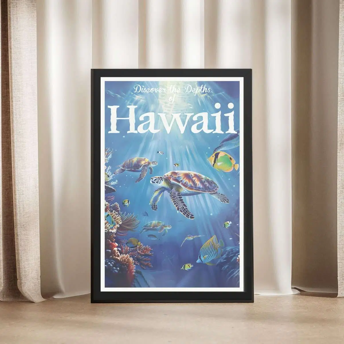 Discover The Depths Of Hawaii Framed Poster UnitedWorldMemories