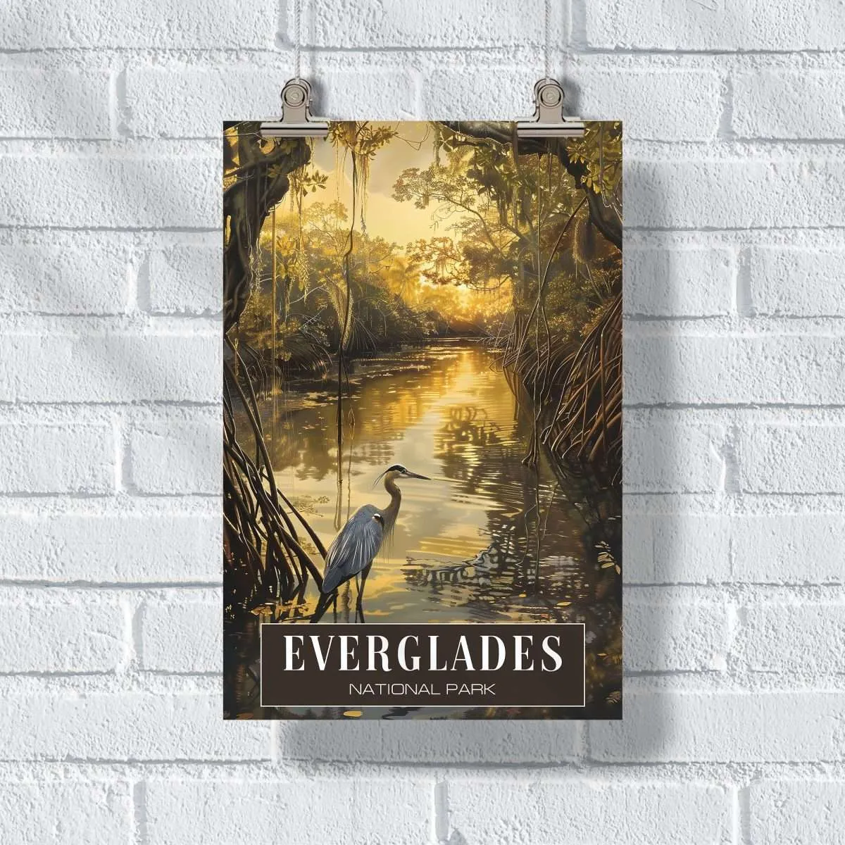 Everglades National Park Glowing Mangroves Poster UnitedWorldMemories