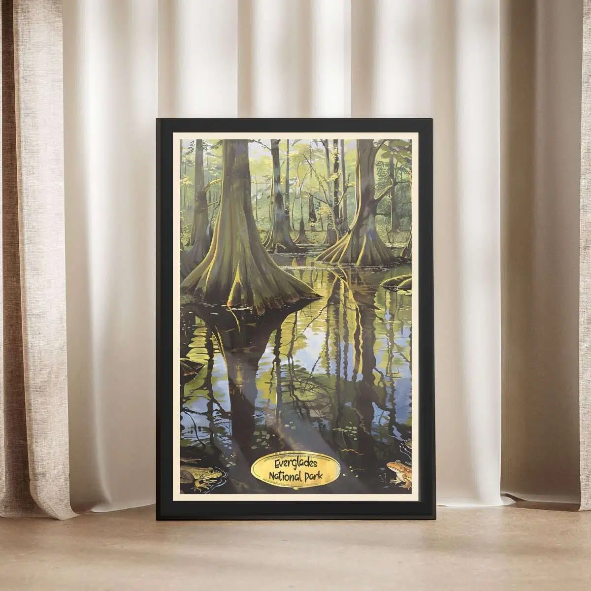 Everglades National Park Serene Swamp Symphony Framed Poster UnitedWorldMemories