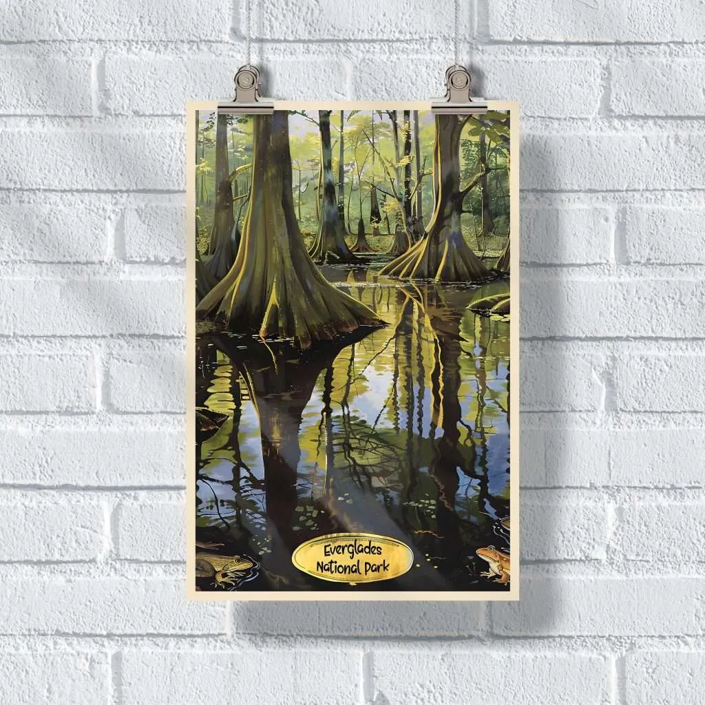 Everglades National Park Serene Swamp Symphony Poster UnitedWorldMemories