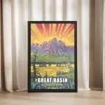 Great Basin National Park Pop Art Adventure Framed Poster UnitedWorldMemories